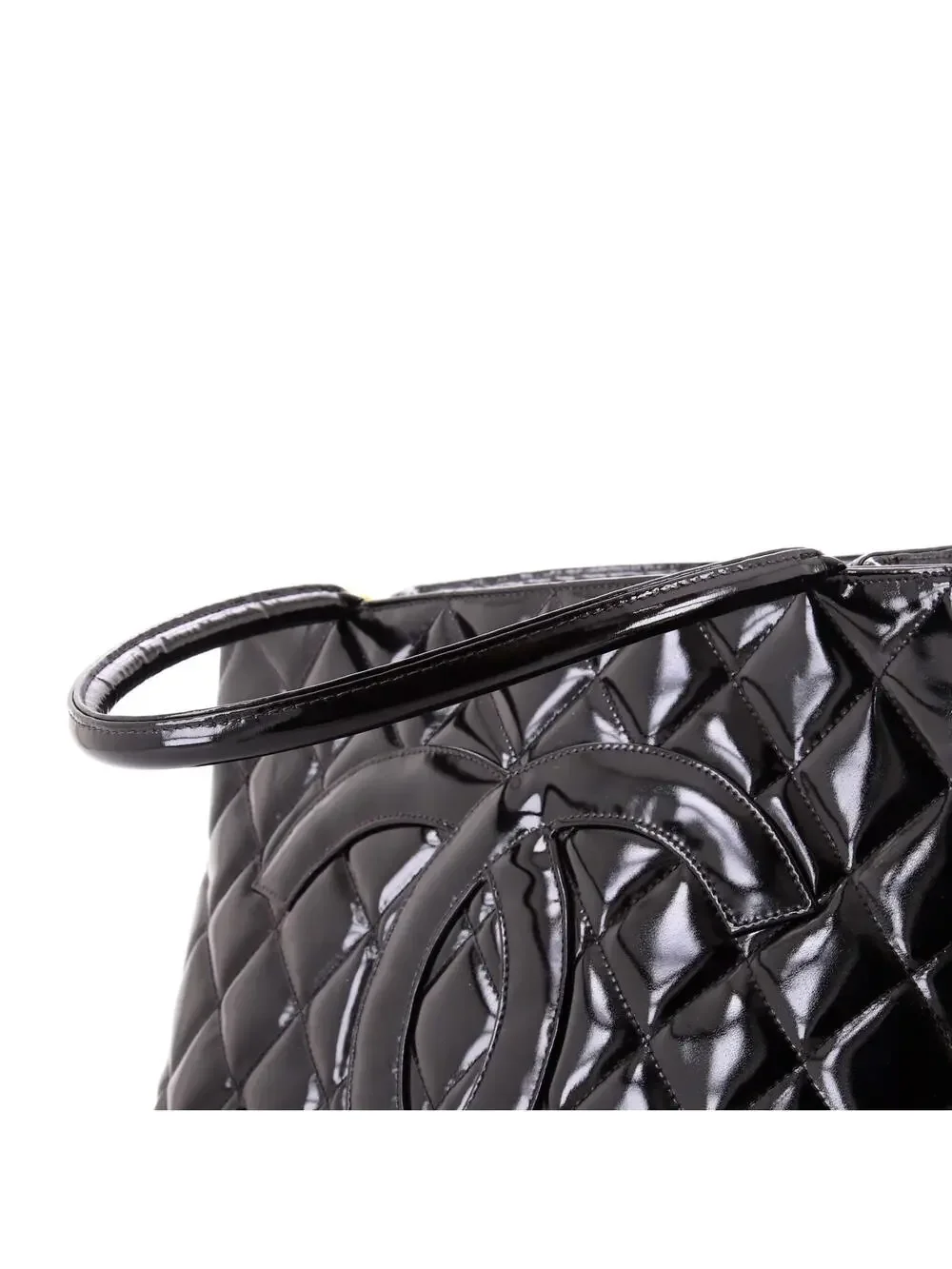 Chanel Medallion Tote Quilted Patent #342401C23B